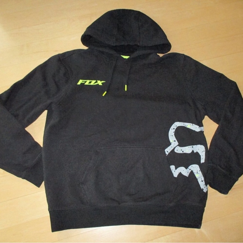 Fox Black Sweatshirt with Neon Branding